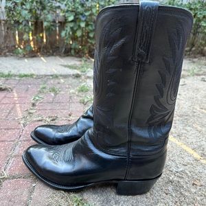 Men’s Lucchese Black Lonestar Calf